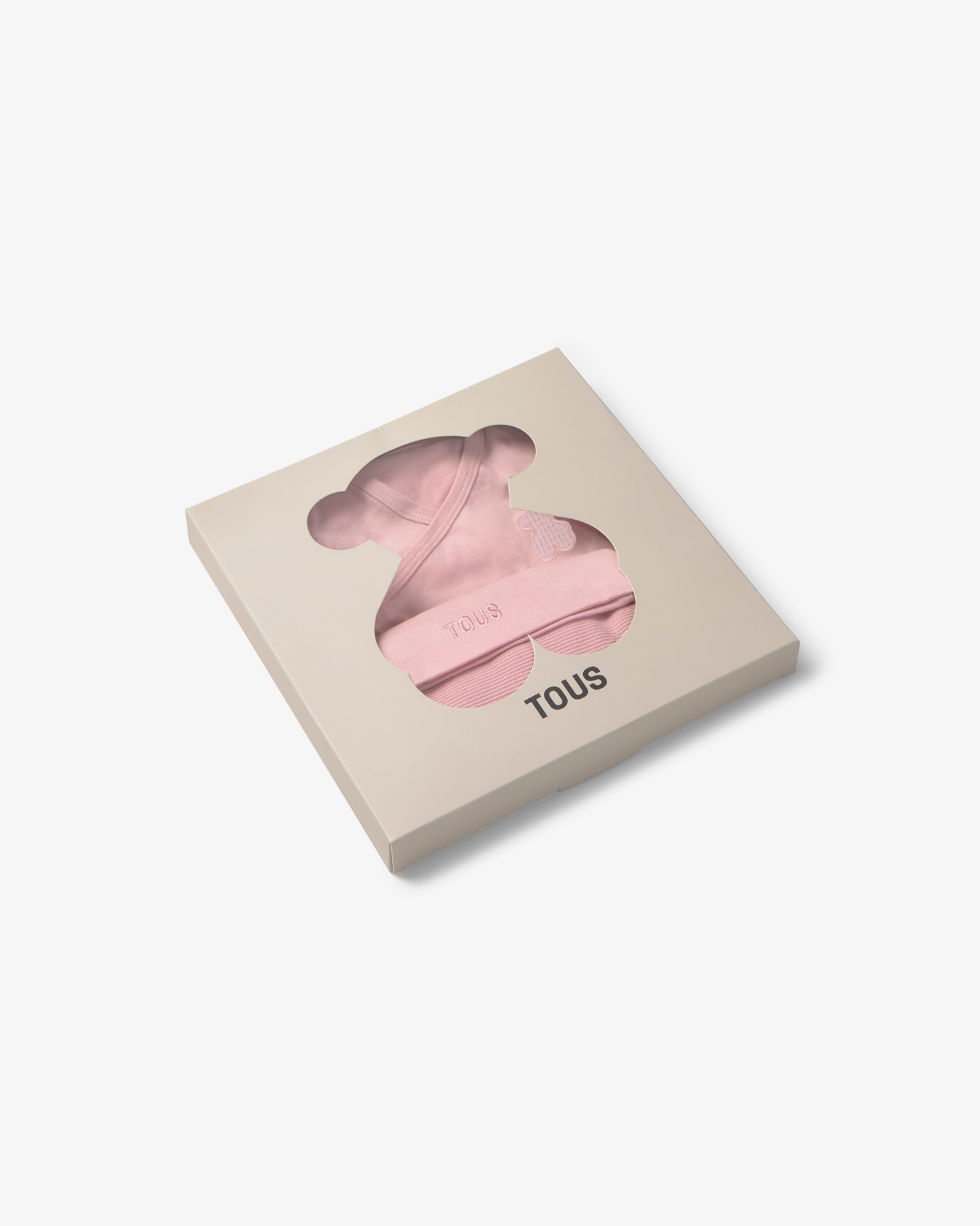 Set de bebé niño primera puesta con gorro, camiseta cruzada y polaina - Tous - Rosa Rosa-4