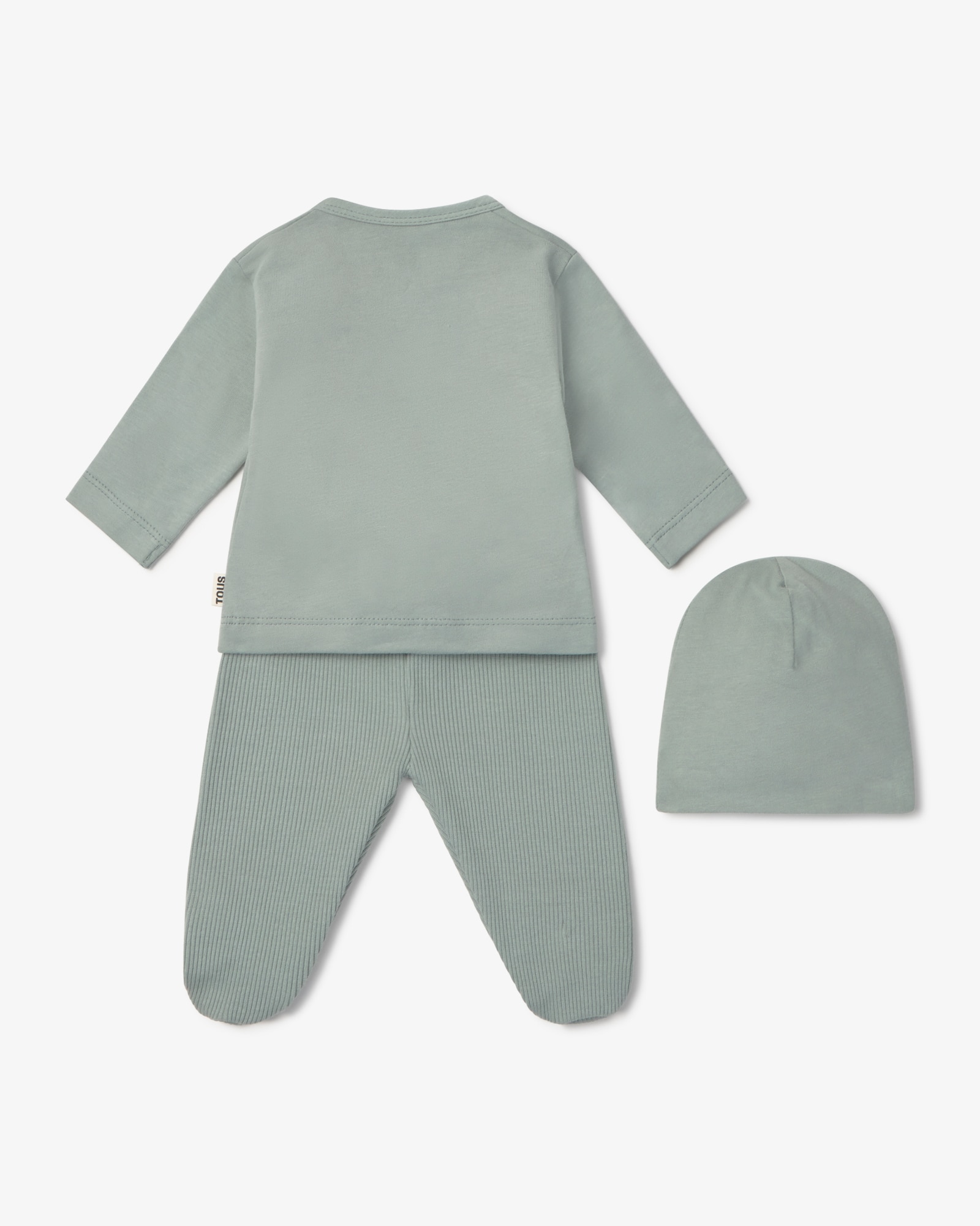 Set de bebé niño primera puesta con gorro, camiseta cruzada y polaina - Tous - Verde Verde-3