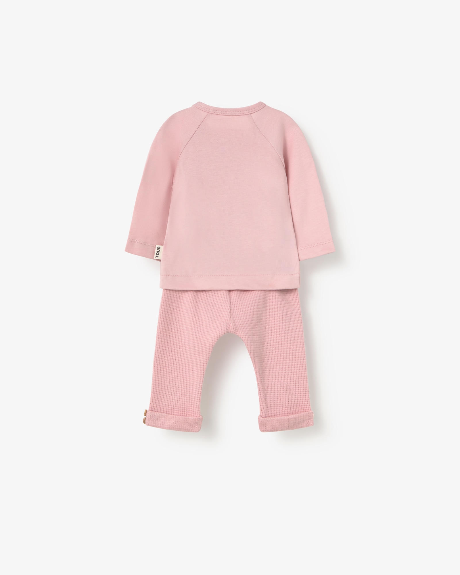Pelele de bebé niño con orejas en algodón a rayas - Tous - Rosa Rosa-3