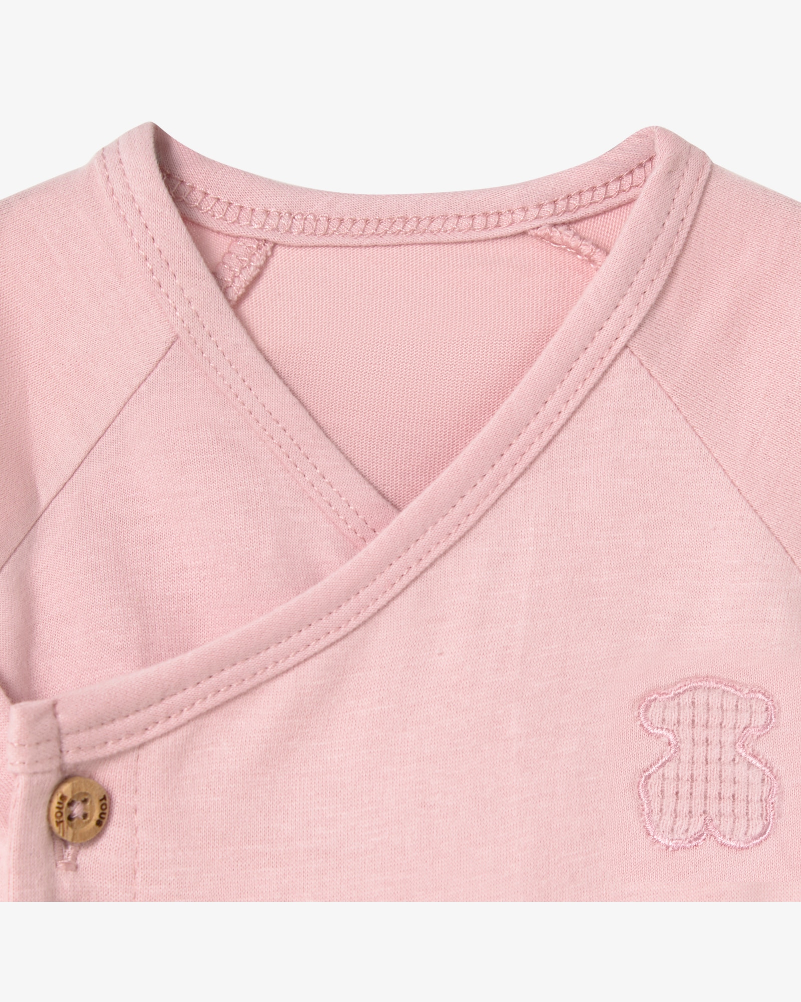Pelele de bebé niño con orejas en algodón a rayas - Tous - Rosa Rosa-4