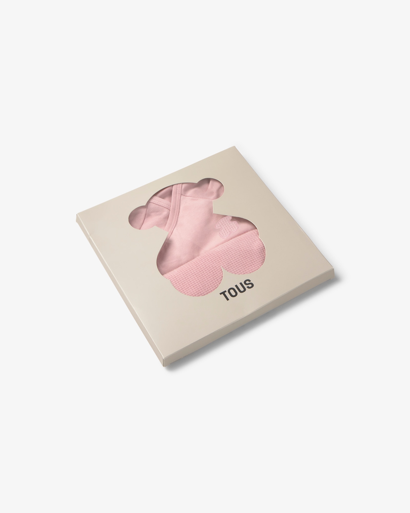 Pelele de bebé niño con orejas en algodón a rayas - Tous - Rosa Rosa-5