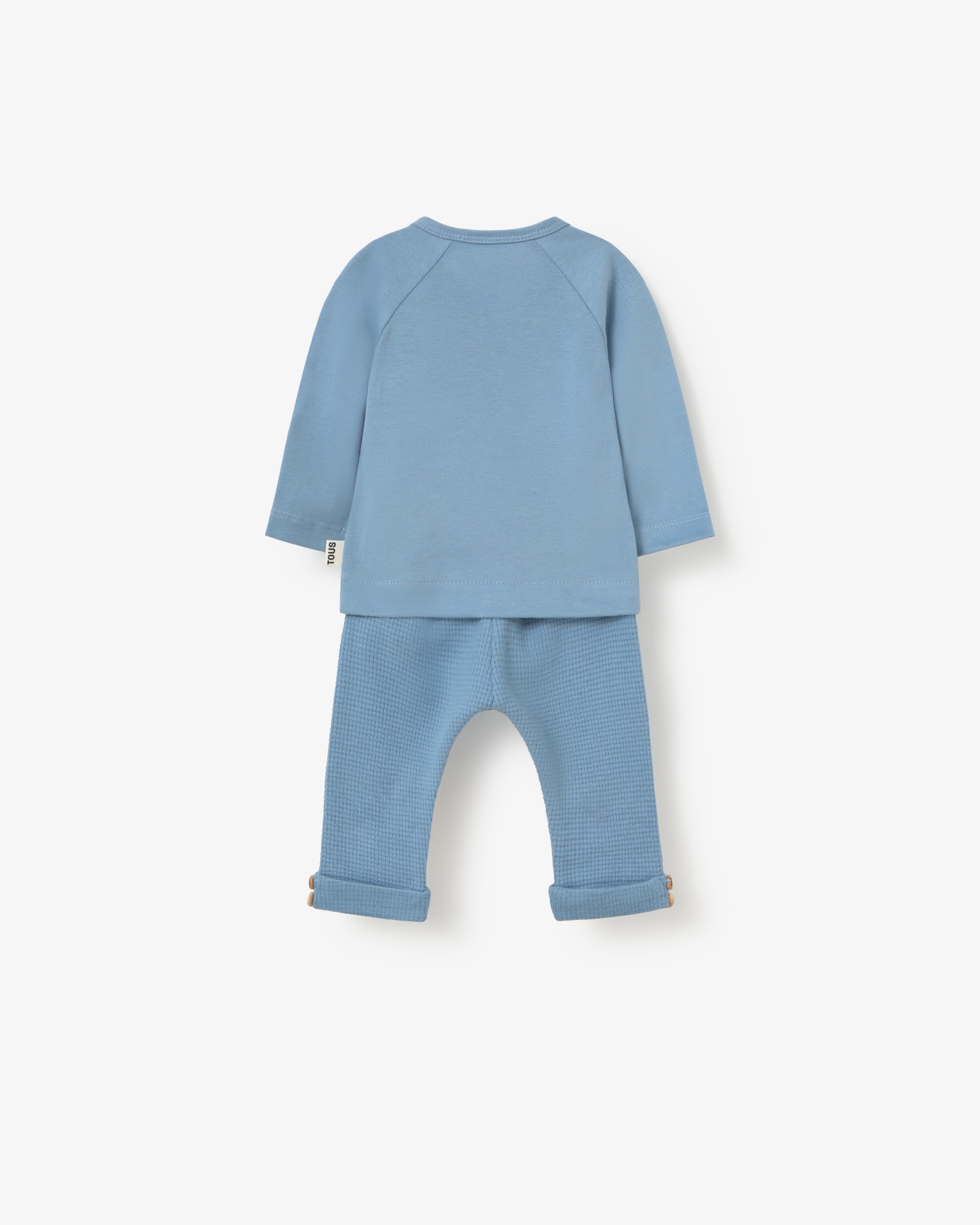 Pelele de bebé niño con orejas en algodón a rayas - Tous - Azul Azul-3