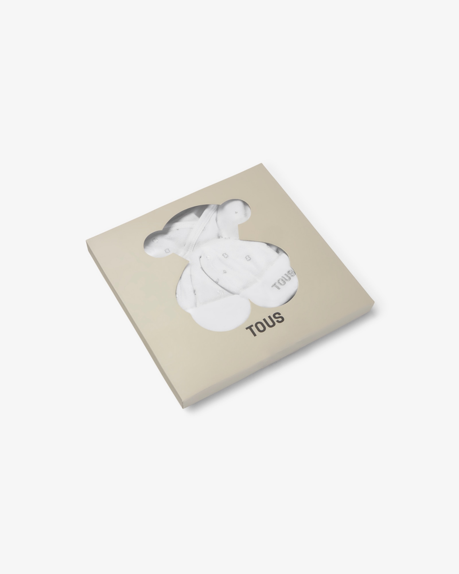 Set de bebé niño primera puesta tundosado con gorro, camiseta cruzada y polaina - Tous - Blanco Blanco-4