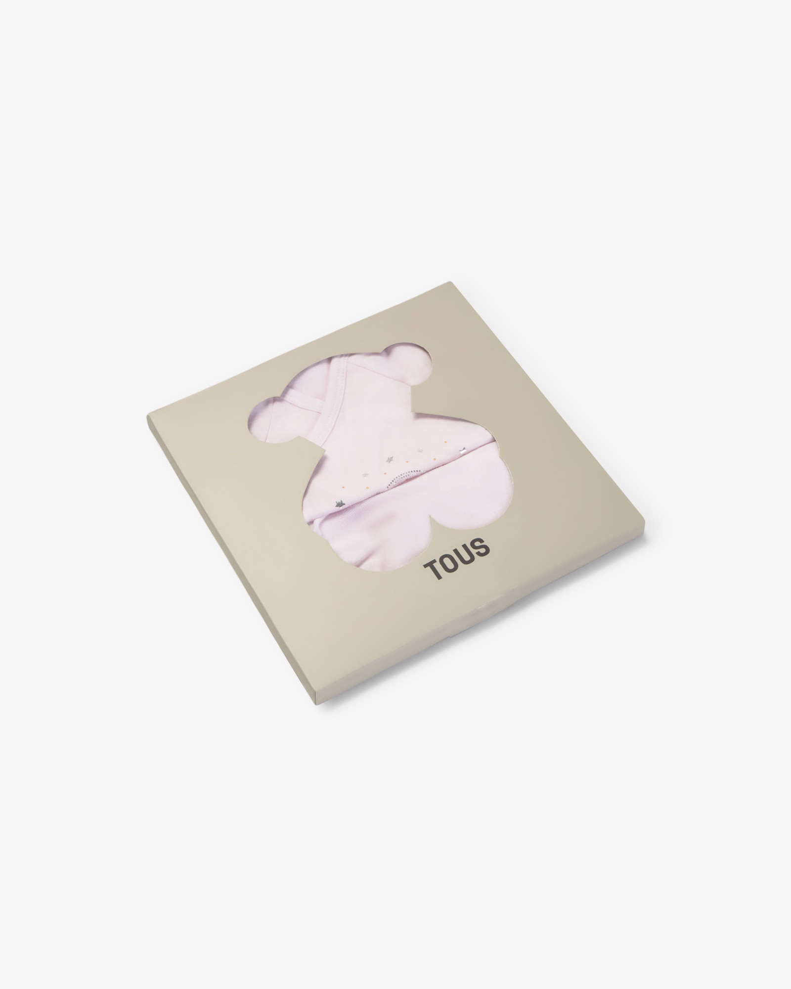 Conjunto de bebé niño en algodón estampado, combinado con tundosado liso - Tous - Rosa Rosa-4