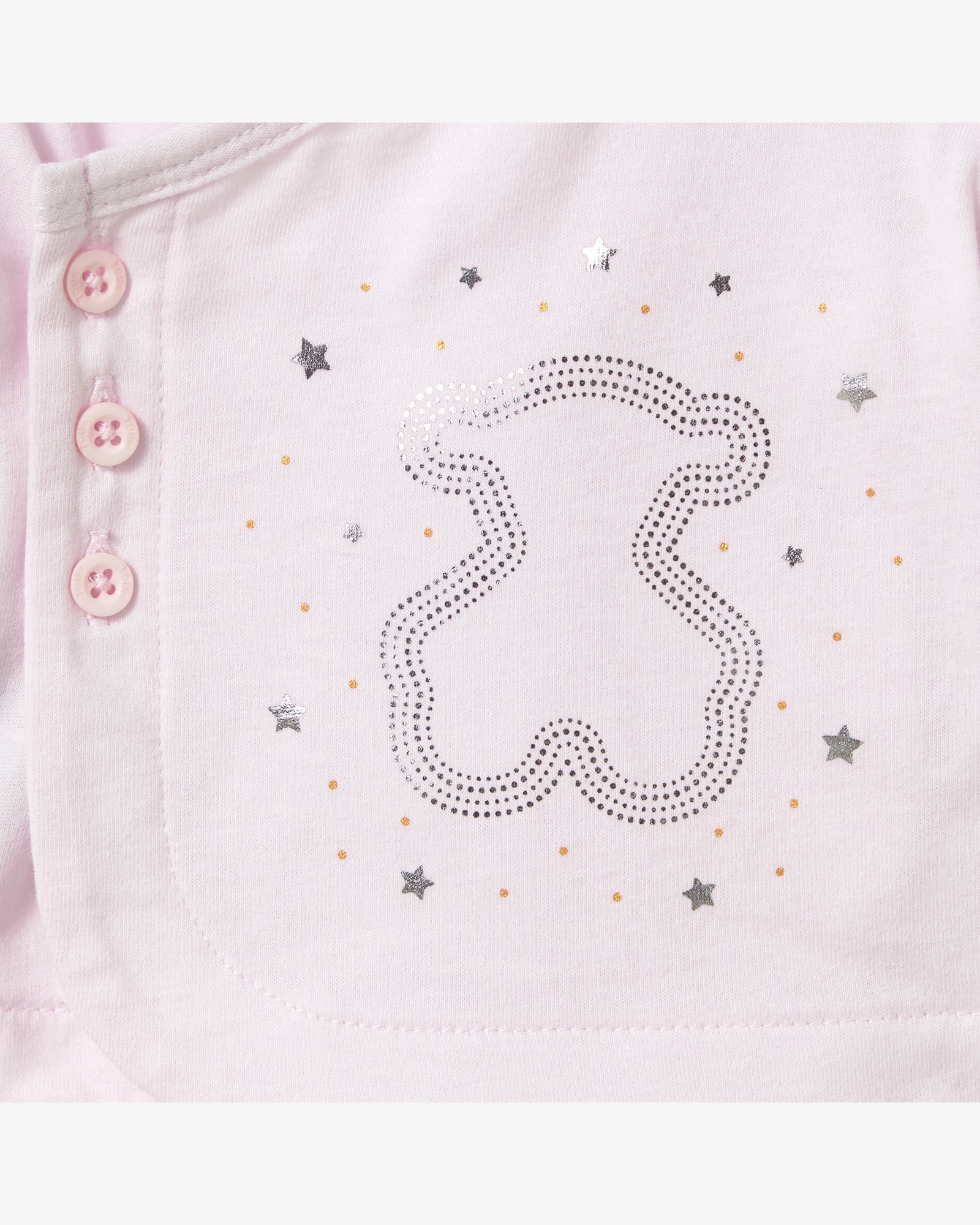 Conjunto de bebé niño en algodón estampado, combinado con tundosado liso - Tous - Rosa Rosa-6