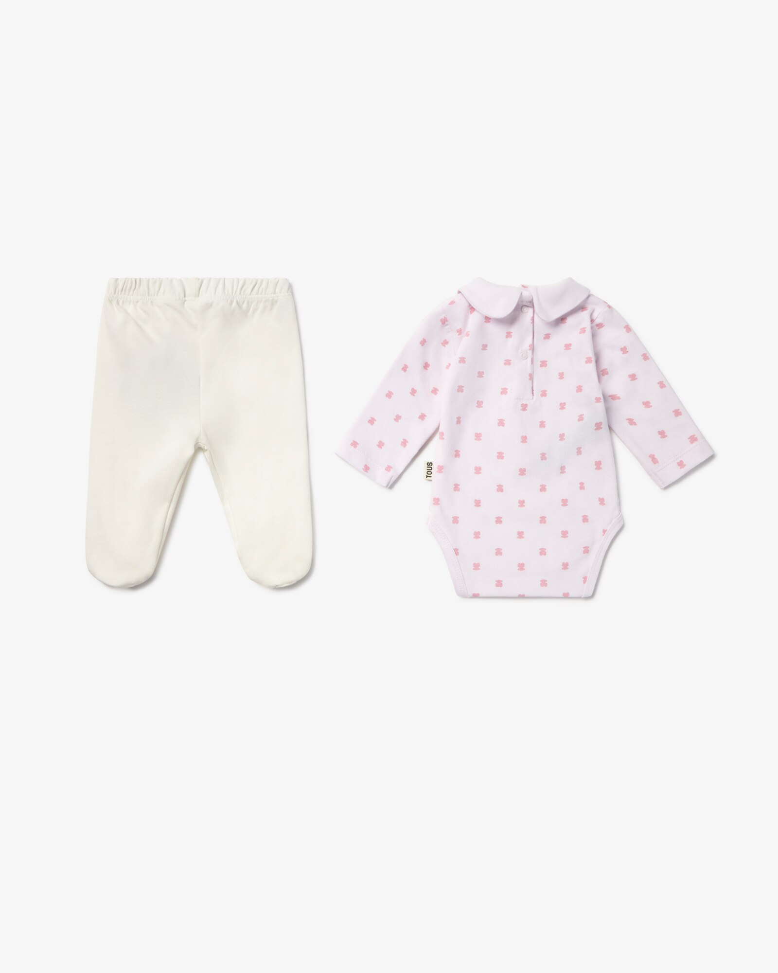 Conjunto de bebé niño en algodón estampado multi osos y liso - Tous - Rosa Rosa-3