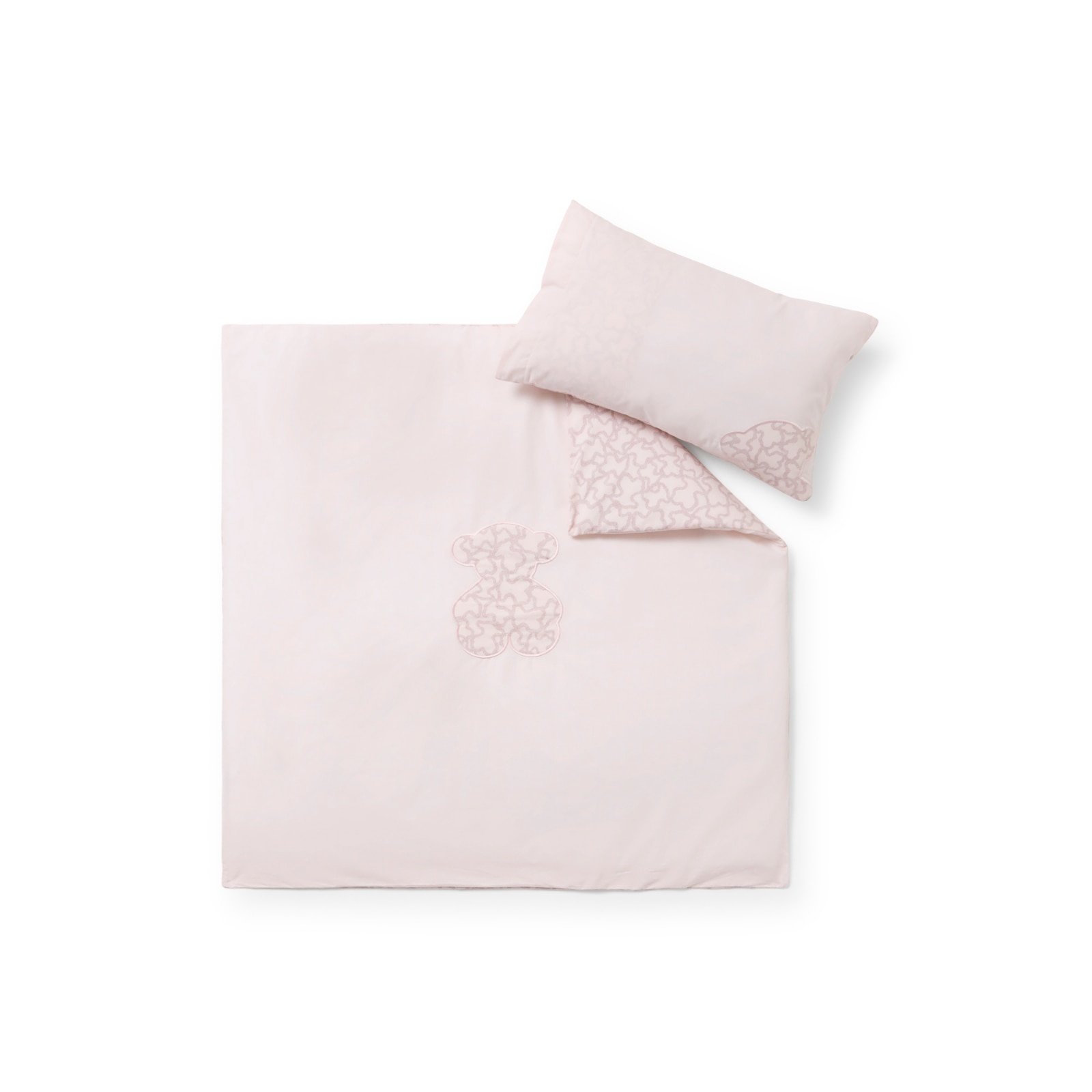 Juego 4 piezas para mini cuna (50x80): funda nórdica, funda almohada, relleno nórdico y almohada Tous Baby Hkaos - Rosa Rosa-2