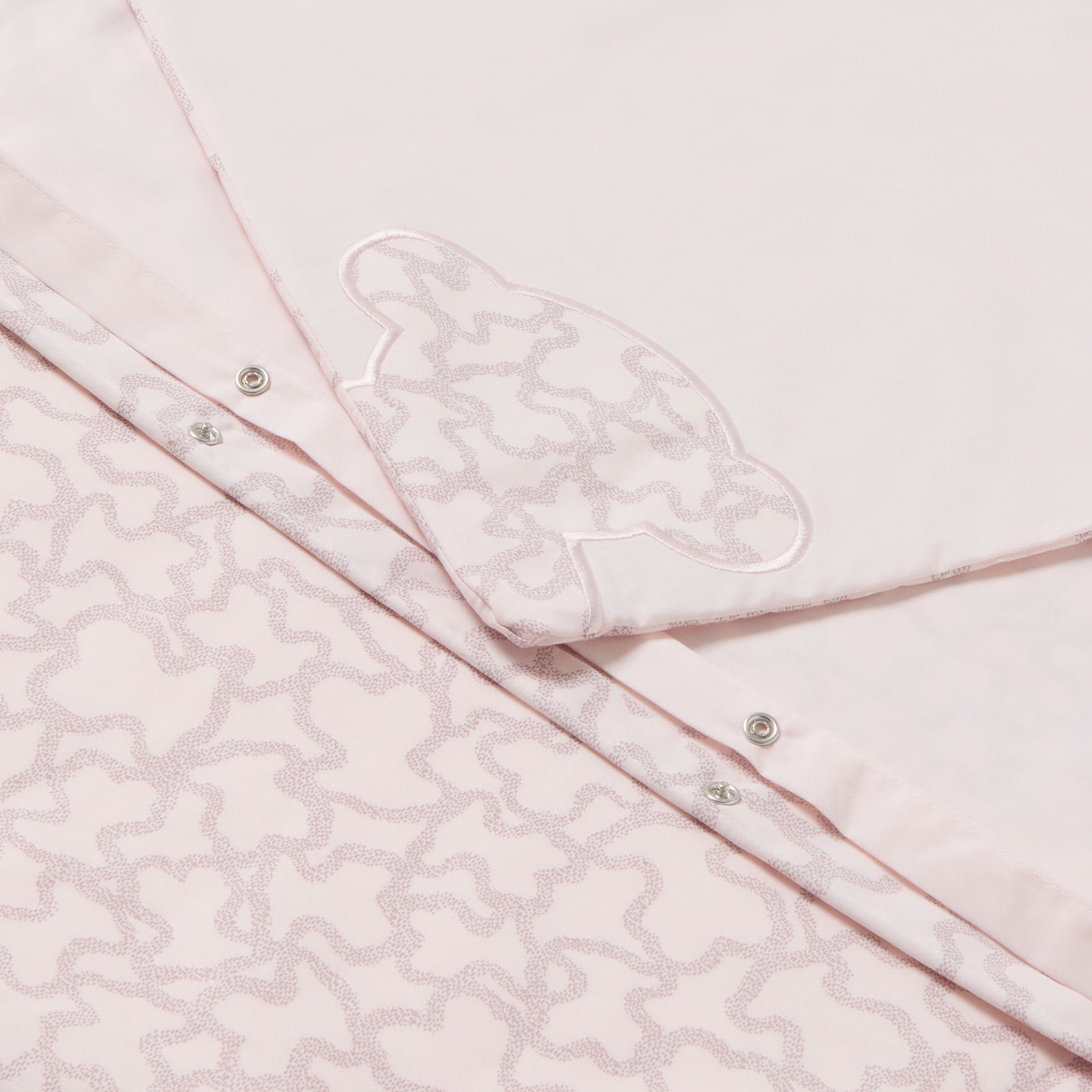 Juego 4 piezas para mini cuna (50x80): funda nórdica, funda almohada, relleno nórdico y almohada Tous Baby Hkaos - Rosa Rosa-3