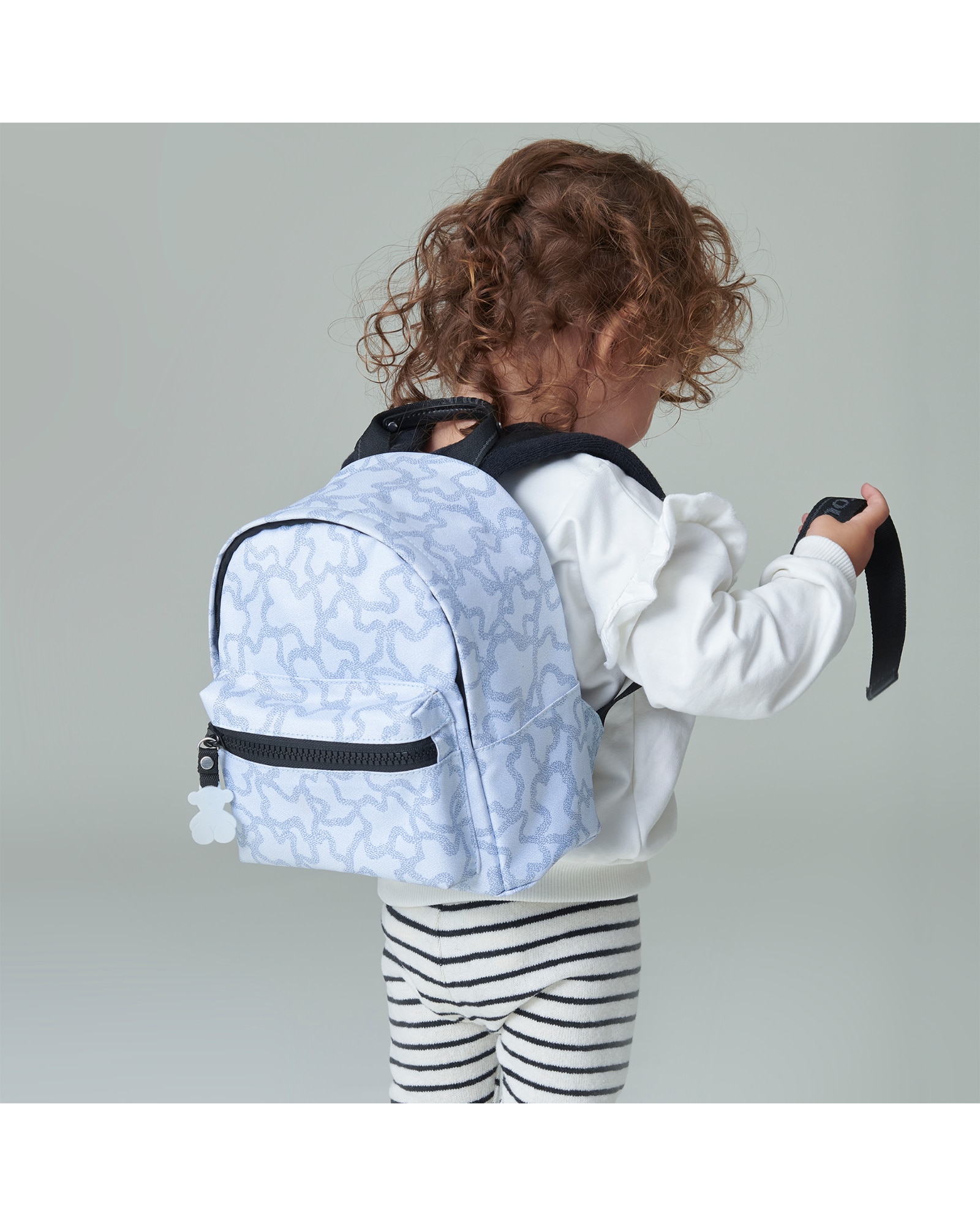 Mochila de bebé niño preescolar estampada en azul - Tous - Rosa Rosa-2