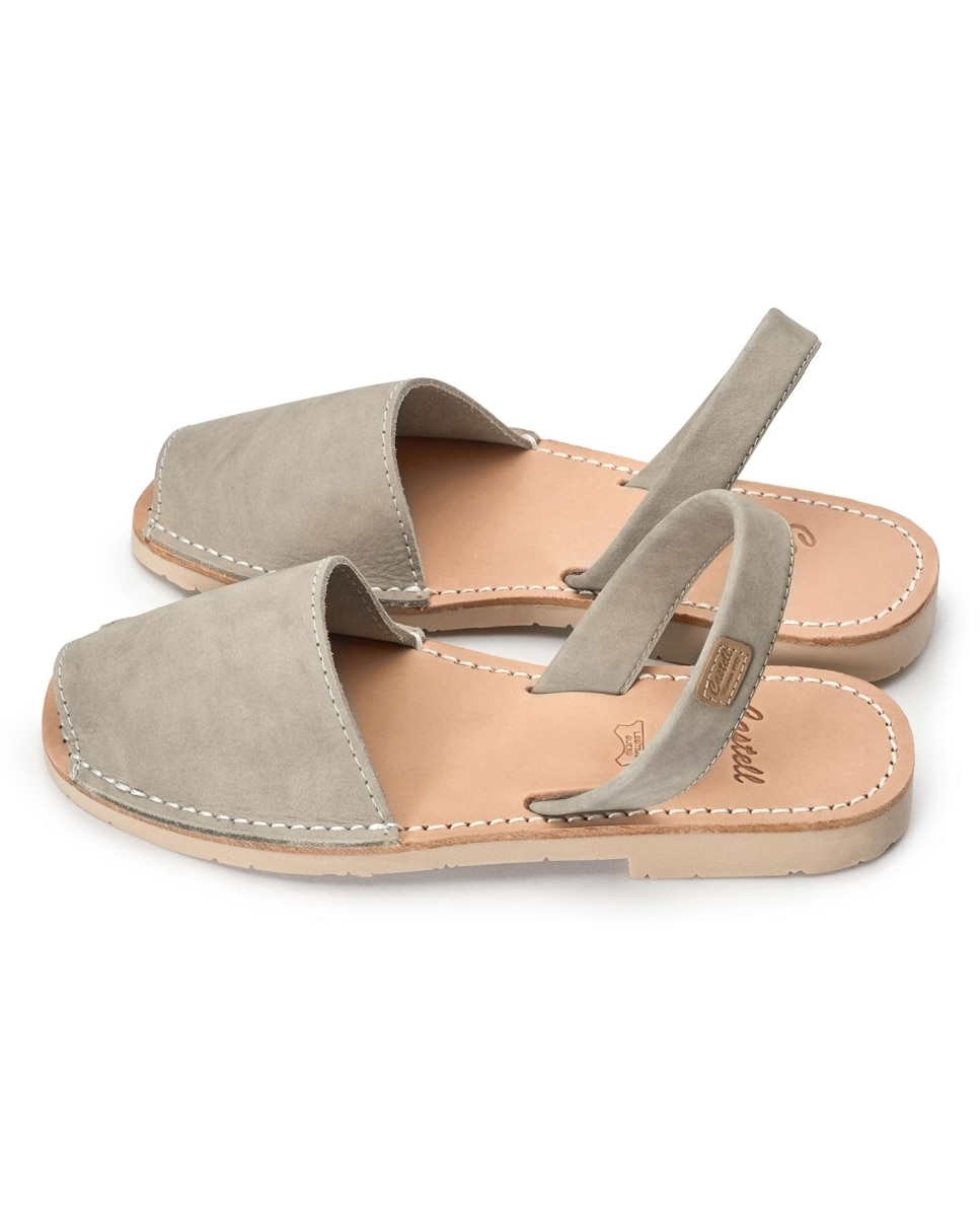 Sandalias unisex con suela de marfil - CASTELL MENORCA - Gris Gris-2