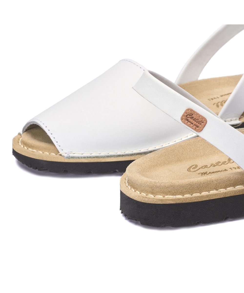 Menorquinas unisex con plantilla anatómica - CASTELL MENORCA - Blanco Blanco-2