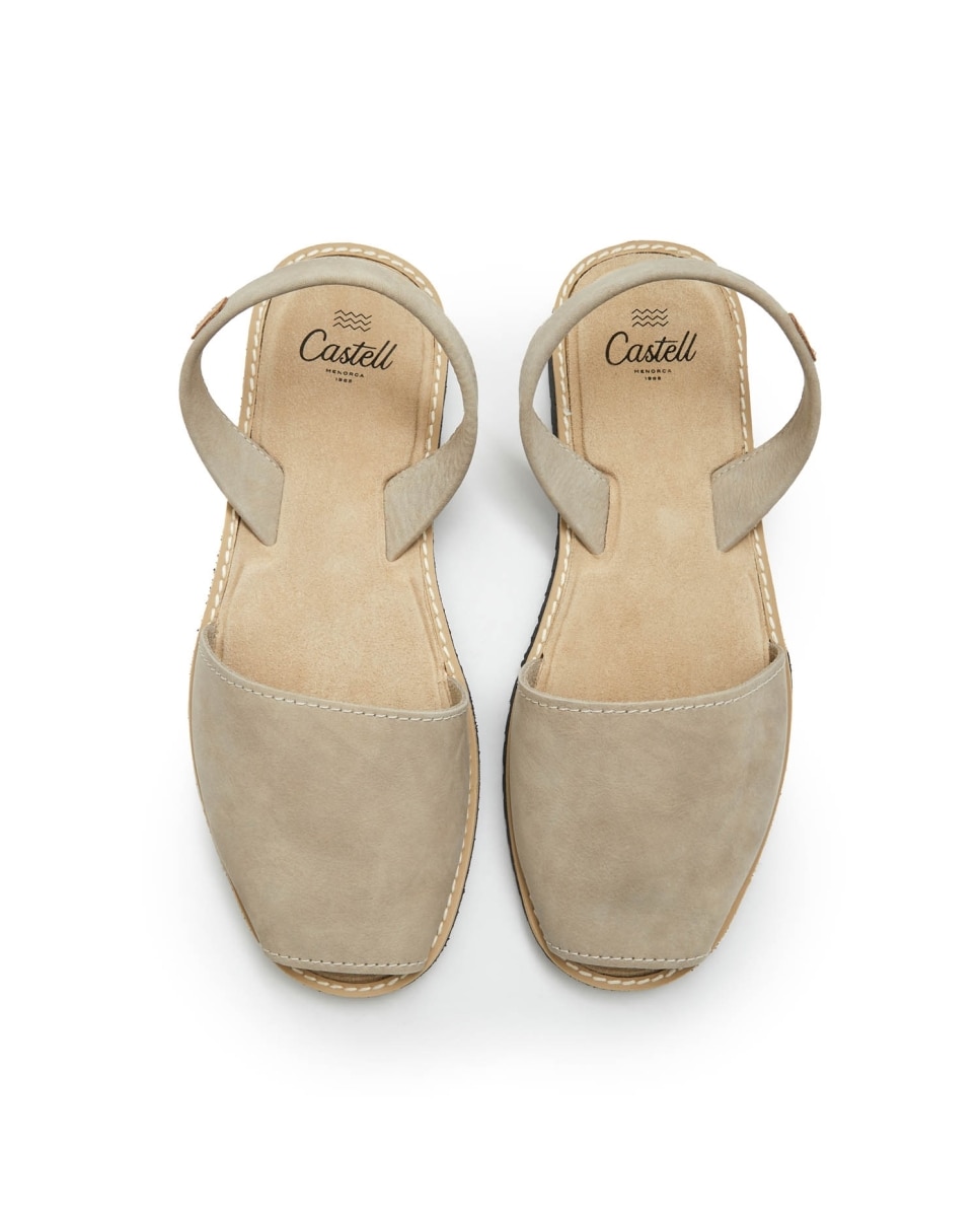Menorquinas unisex de serraje - CASTELL MENORCA - Beige Beige-3
