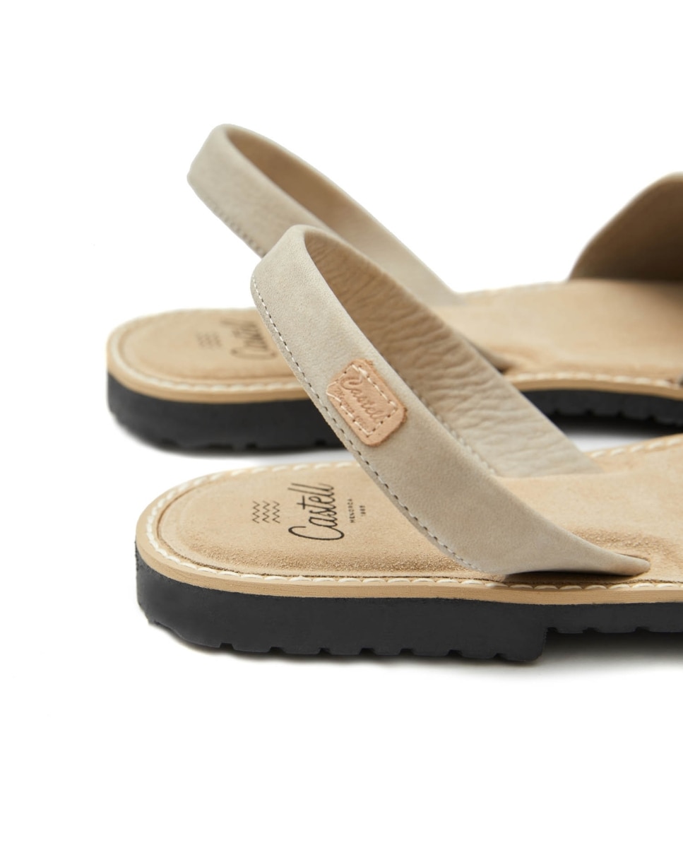 Menorquinas unisex de serraje - CASTELL MENORCA - Beige Beige-5