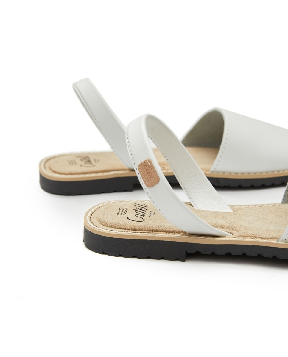 Menorquinas unisex de serraje - CASTELL MENORCA - Blanco Blanco-5