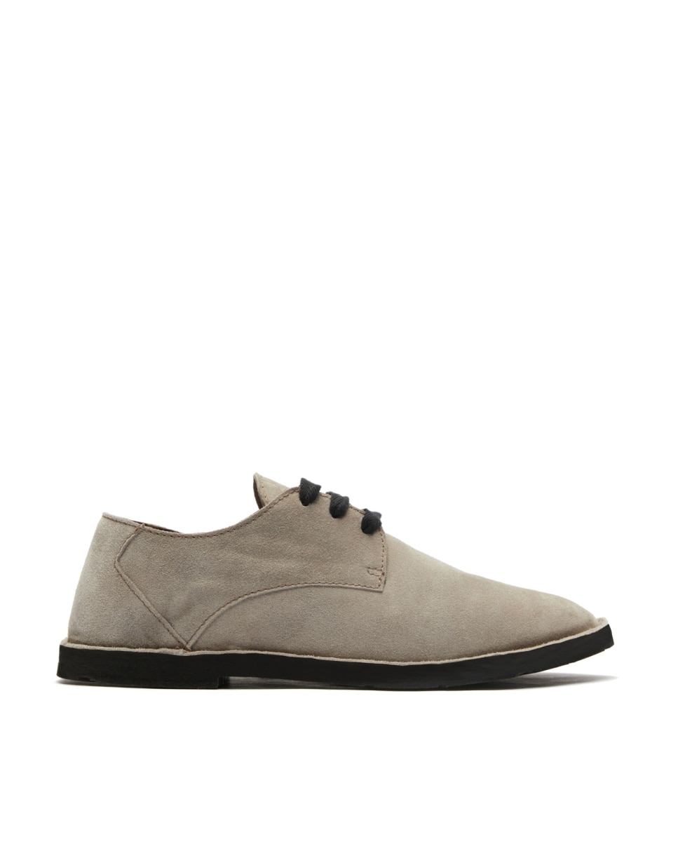 Bluchers de mujer de serraje - CASTELL MENORCA - Beige Beige-1