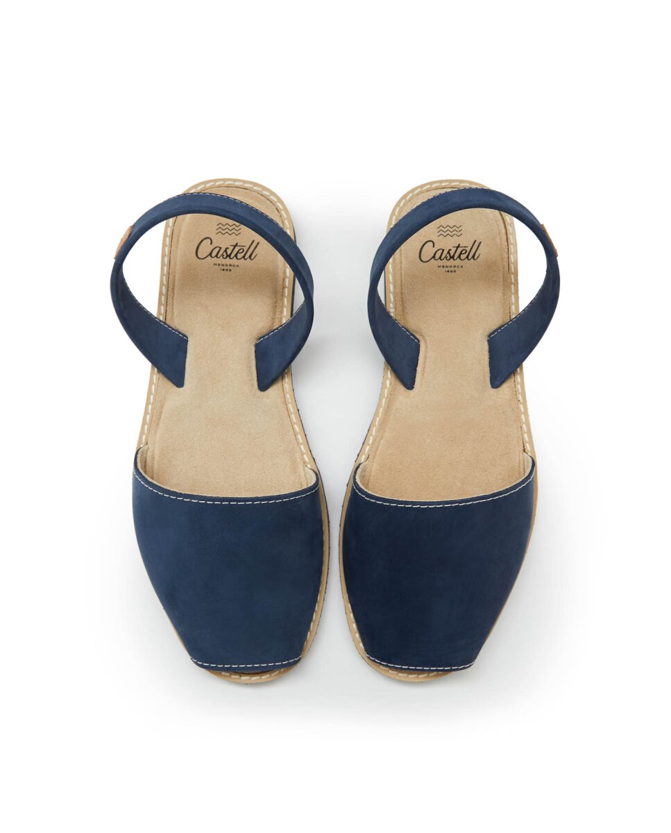 Menorquinas unisex en piel - CASTELL MENORCA - Azul oscuro Azul oscuro-2