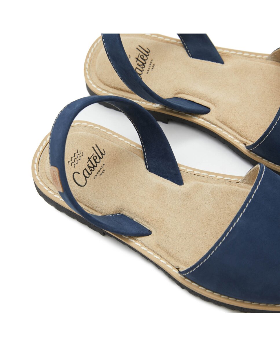 Menorquinas unisex en piel - CASTELL MENORCA - Azul oscuro Azul oscuro-4