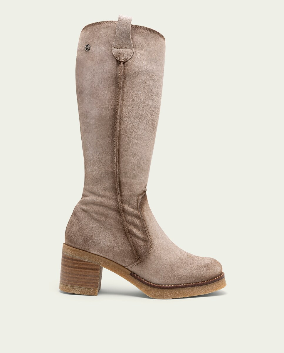 Botas de mujer de serraje con cremallera · Porronet · El Corte Inglés