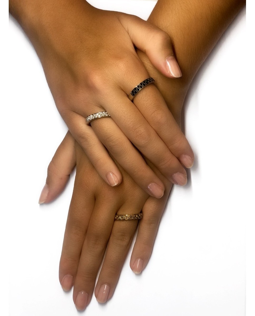 Imagen 2 de Anillo colección colors de oro y diamante - Isabel Guarch - Plata Plata