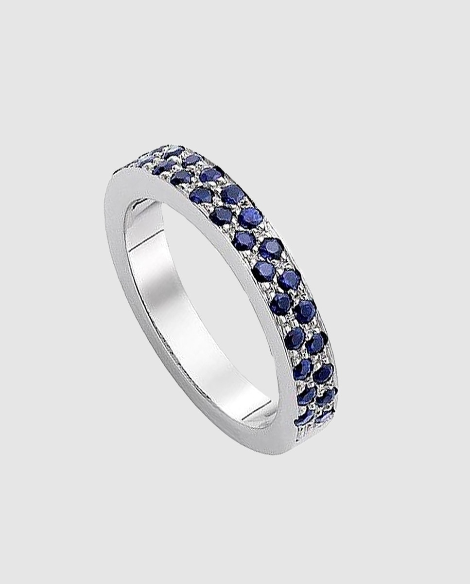 Anillo colección colors de oro y zafiro - Isabel Guarch - Plata Plata-1