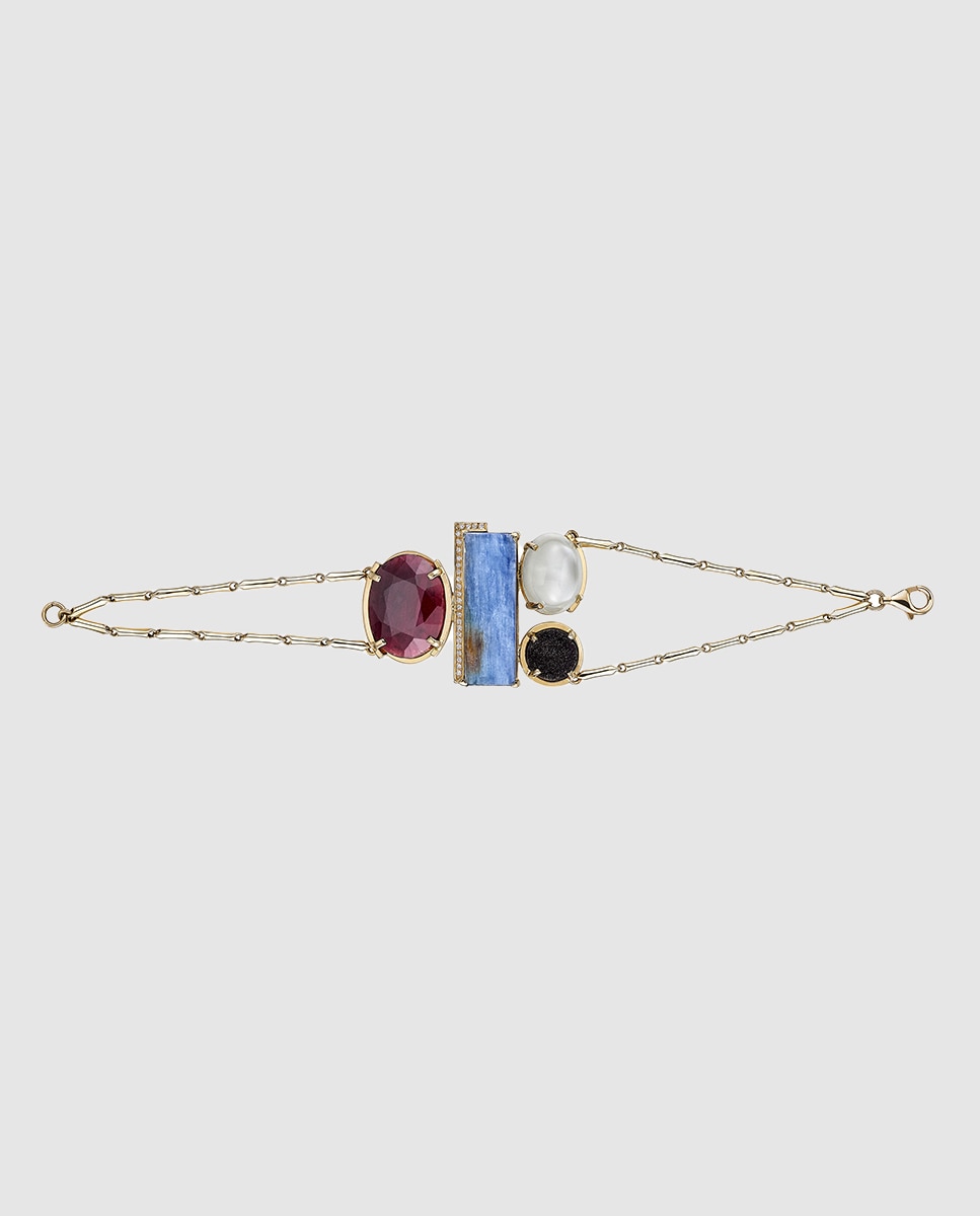 Pulsera colección ellemental de oro y rubí - Isabel Guarch - Oro Oro-1