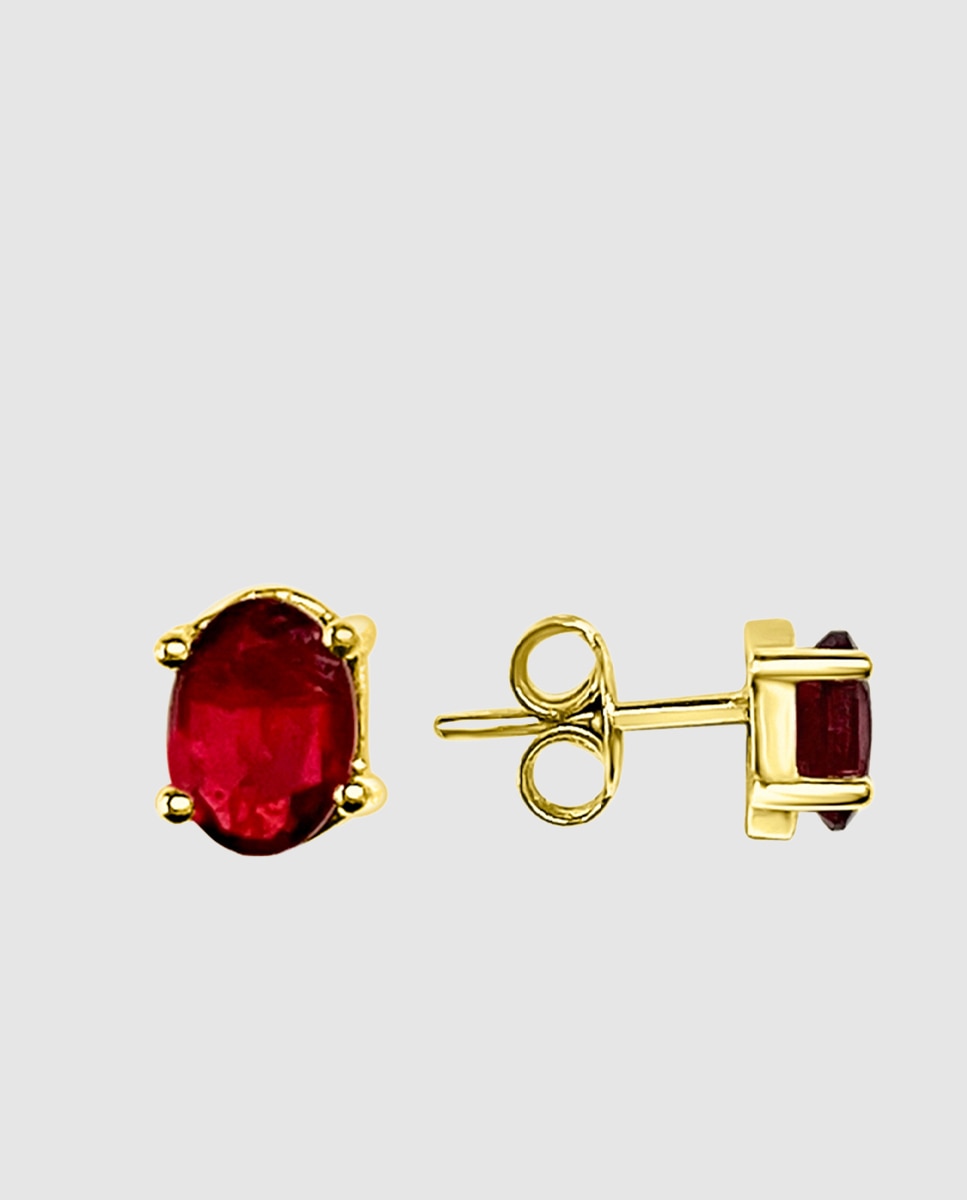 Imagen 0 de Pendientes colección ellemental de oro y rubí Oro