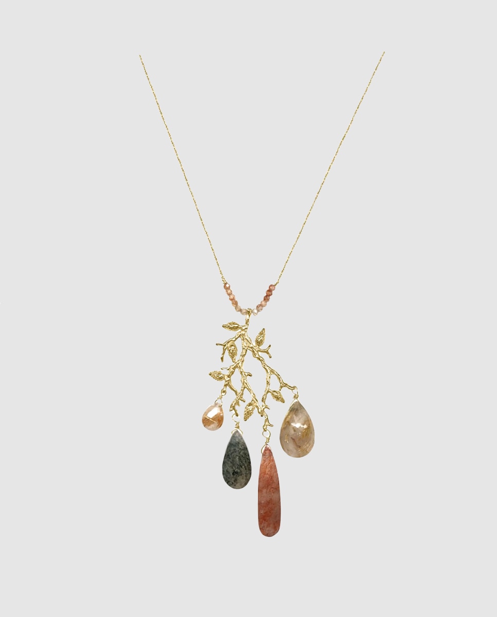 Collar colección Formentor de oro y piedras semipreciosas - Isabel Guarch - Oro Oro-1