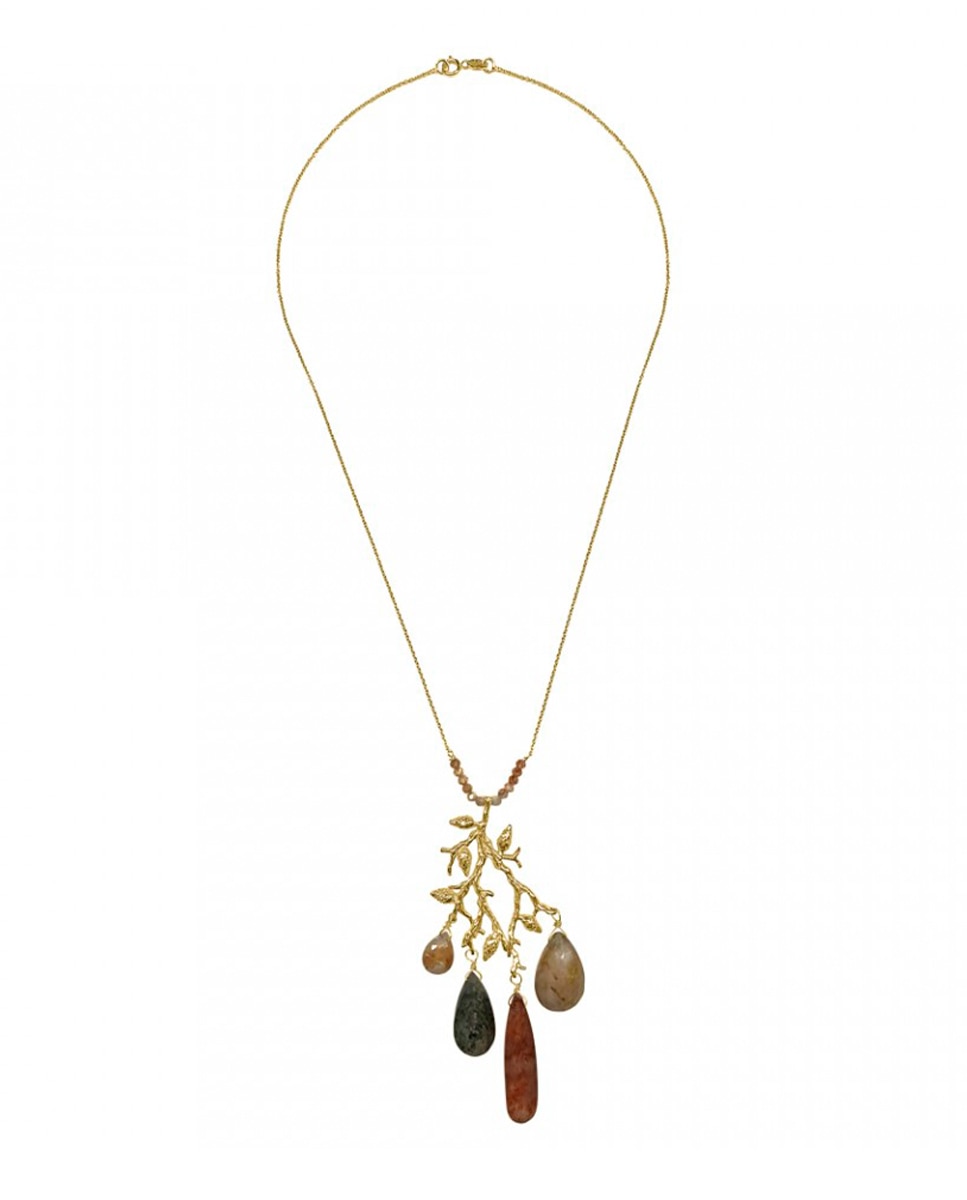 Collar colección Formentor de oro y piedras semipreciosas - Isabel Guarch - Oro Oro-2