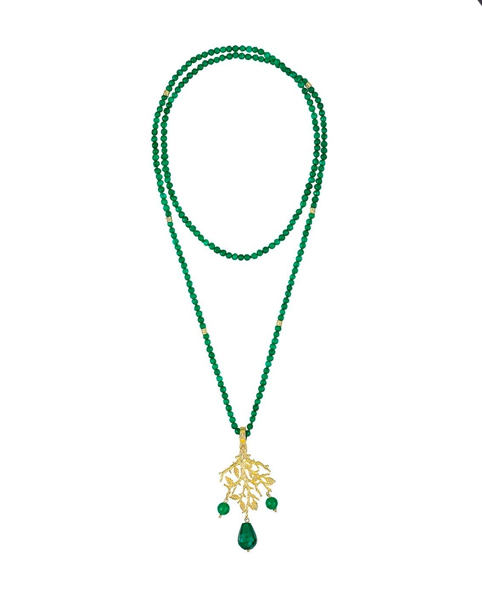 Cadena con colgante colección formentor de y piedras semipreciosas - Isabel Guarch - Oro Oro-2