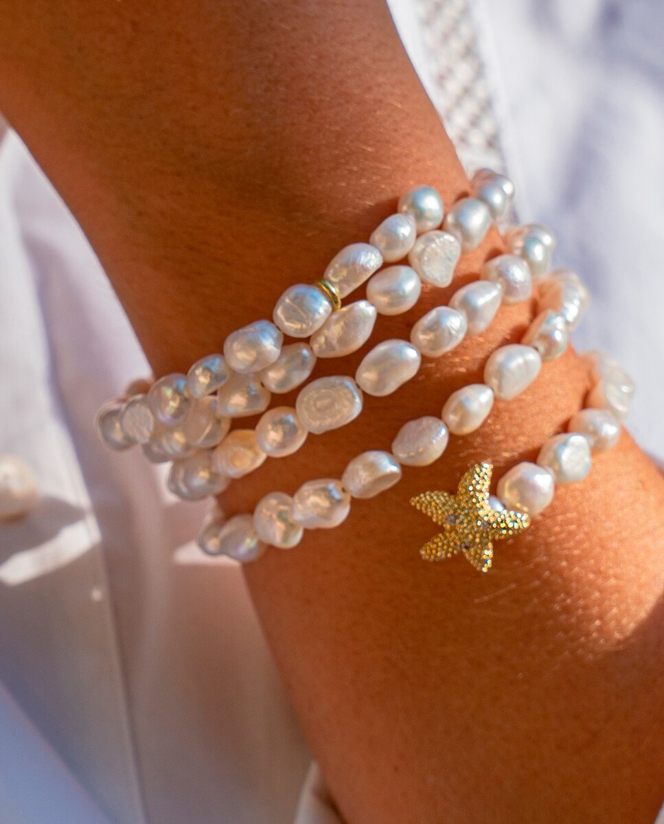 Pulsera colección estel de y perla - Isabel Guarch - Oro Oro-2