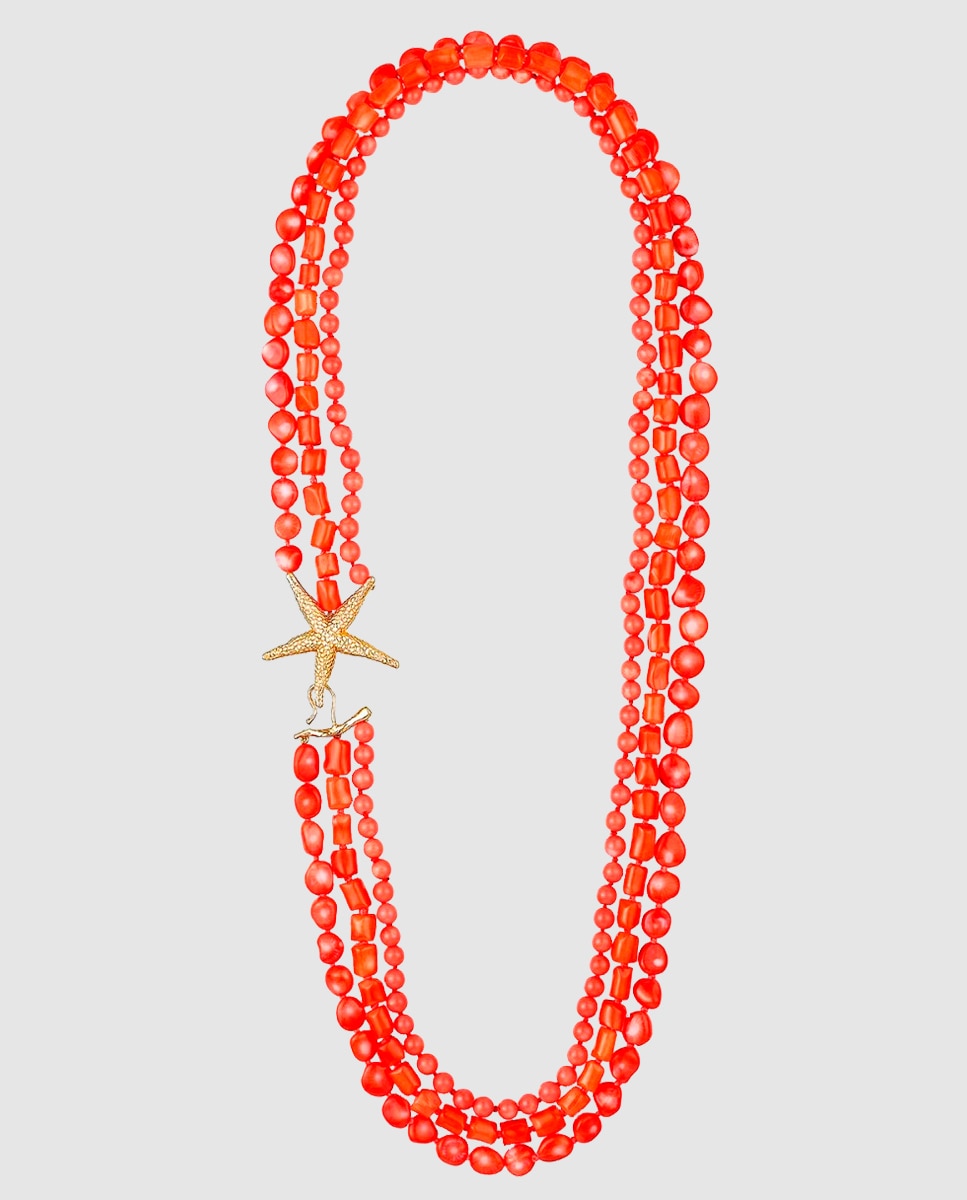 Imagen 1 de Collar colección estel de oro y coral - Isabel Guarch - Oro Oro