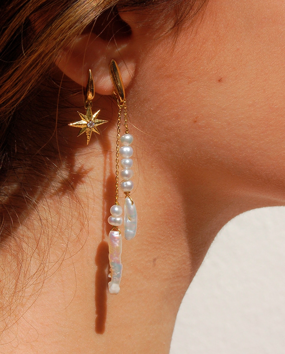Pendientes colección perlas barrocas de - Isabel Guarch - Oro Oro-2