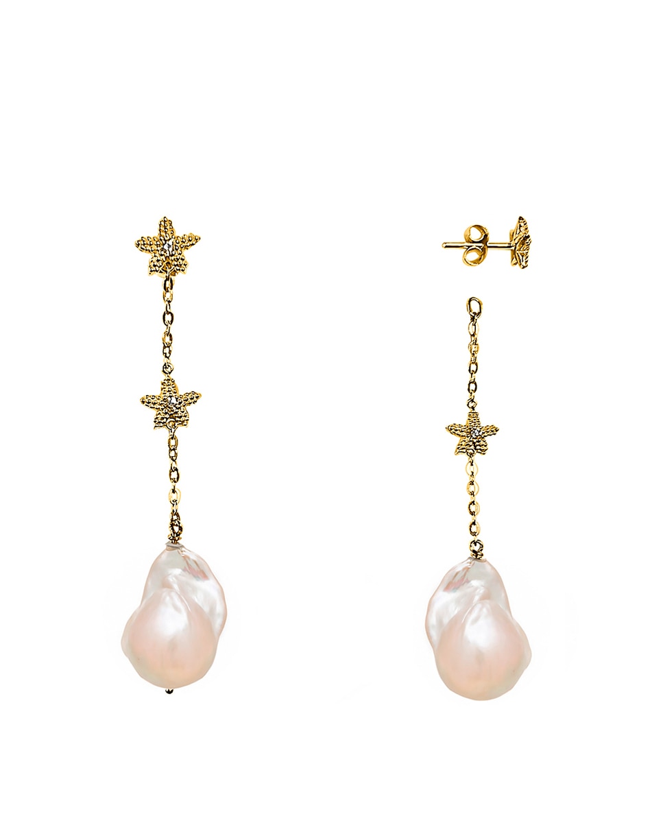 Pendientes colección estel de oro y perla - Isabel Guarch - Oro Oro-2
