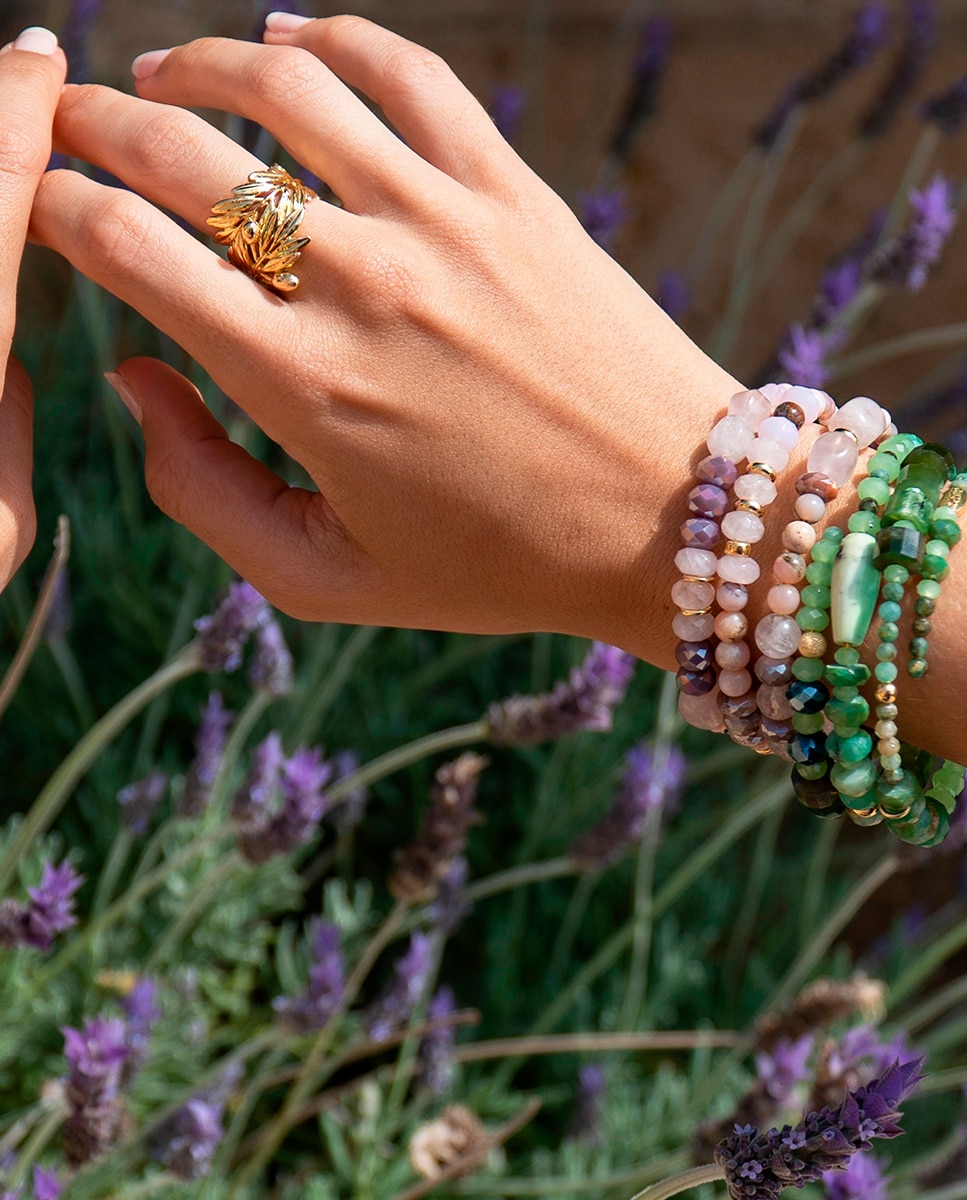 Pulsera colección studio de oro - Isabel Guarch - Verde Verde-2