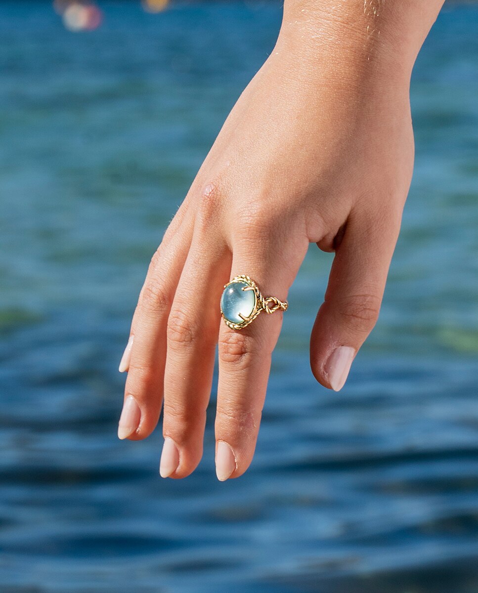 Anillo colección salina de y topacio - Isabel Guarch - Oro Oro-2