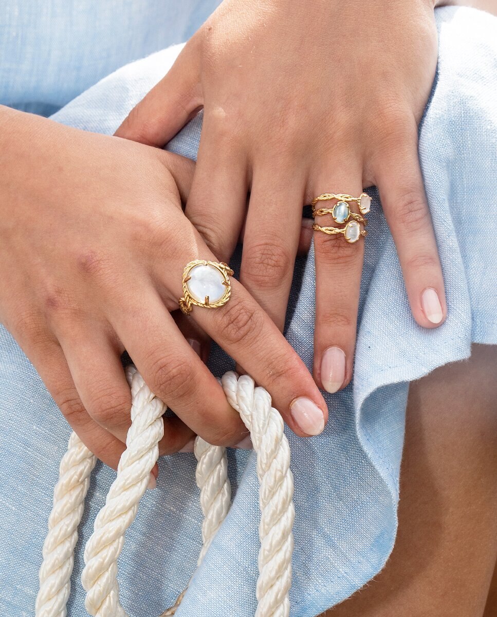 Anillo colección salina de y madreperla - Isabel Guarch - Oro Oro-2