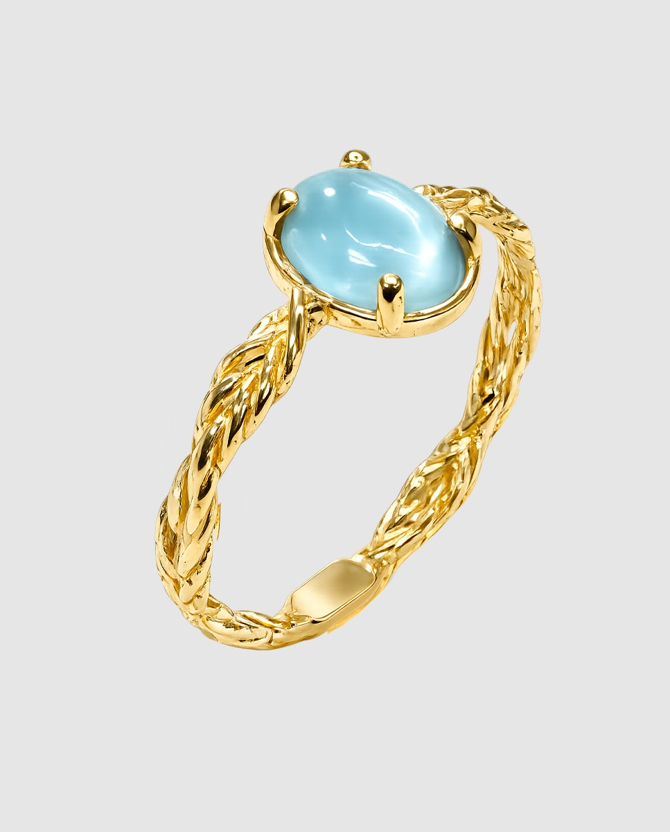 Imagen 0 de Anillo colección salina de oro y topacio Oro