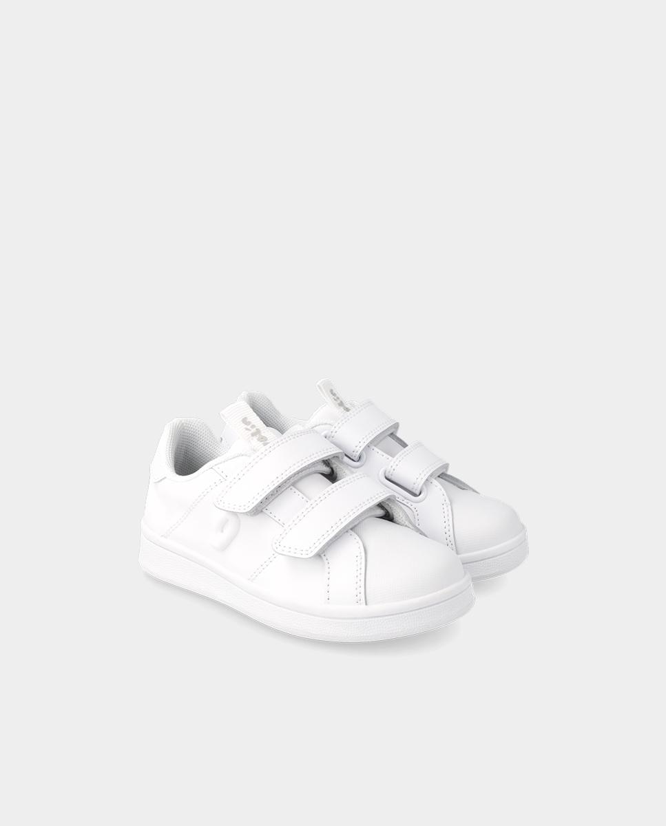 Zapatillas deportivas de niños flexibles con doble cierre adherente - Garvalín - Blanco Blanco-2