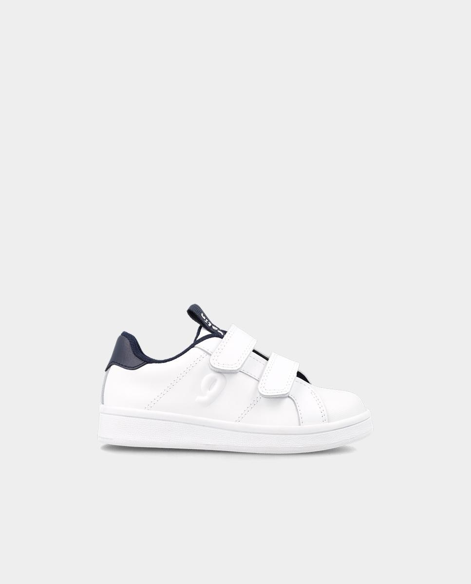 Zapatillas deportivas de niños flexibles con doble cierre adherente - Garvalín - Blanco / Azul Blanco / Azul-1