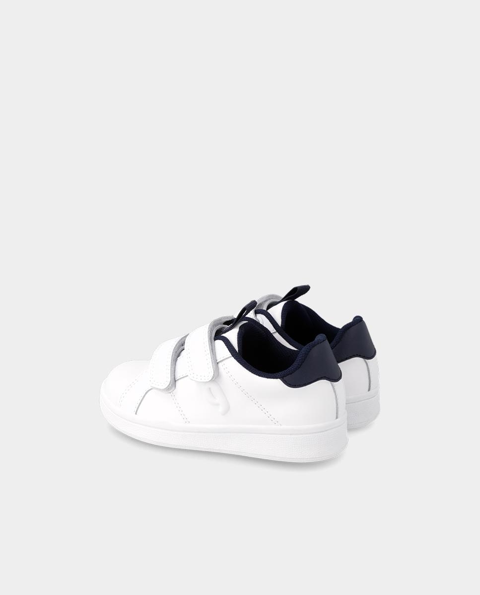 Zapatillas deportivas de niños flexibles con doble cierre adherente - Garvalín - Blanco / Azul Blanco / Azul-3