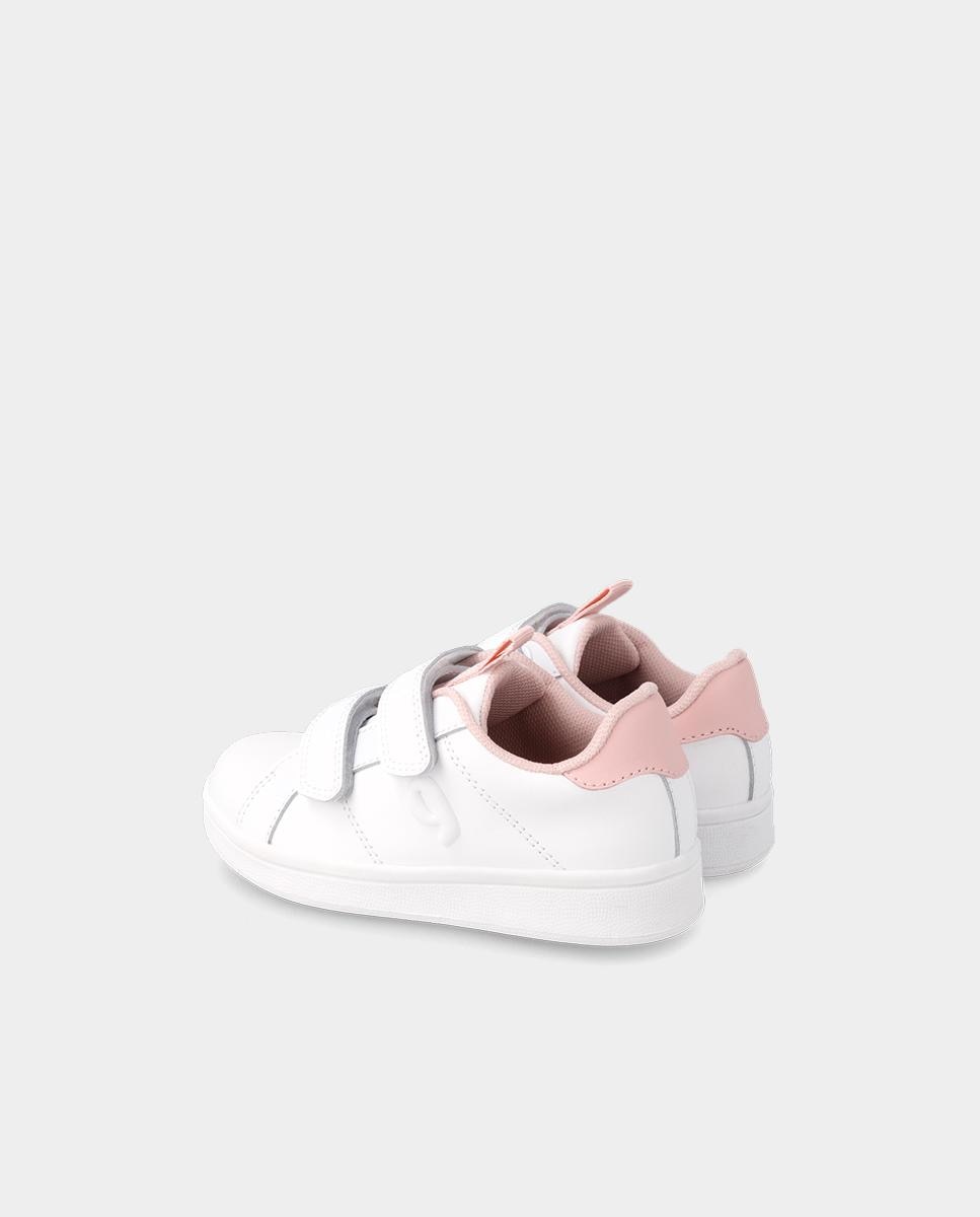 Zapatillas deportivas de niños flexibles con doble cierre adherente - Garvalín - Blanco / Rosa Blanco / Rosa-3