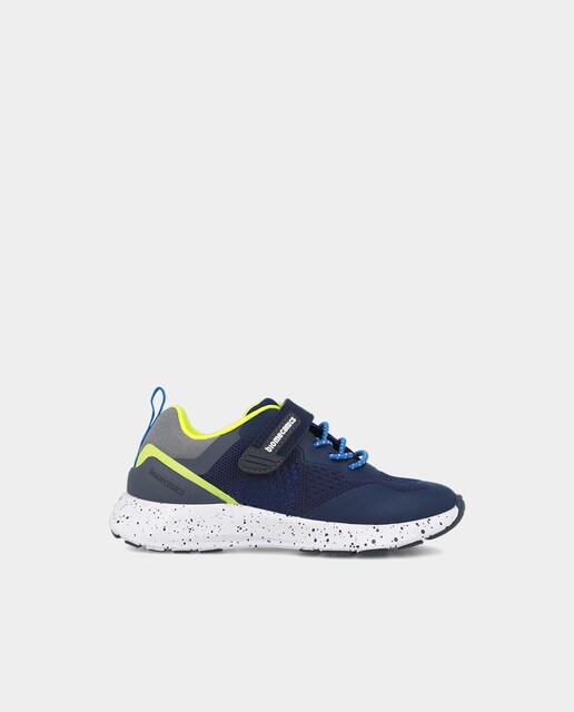Imagen 0 de Zapatillas deportivas de niño con cordones y cierre adherente en azul