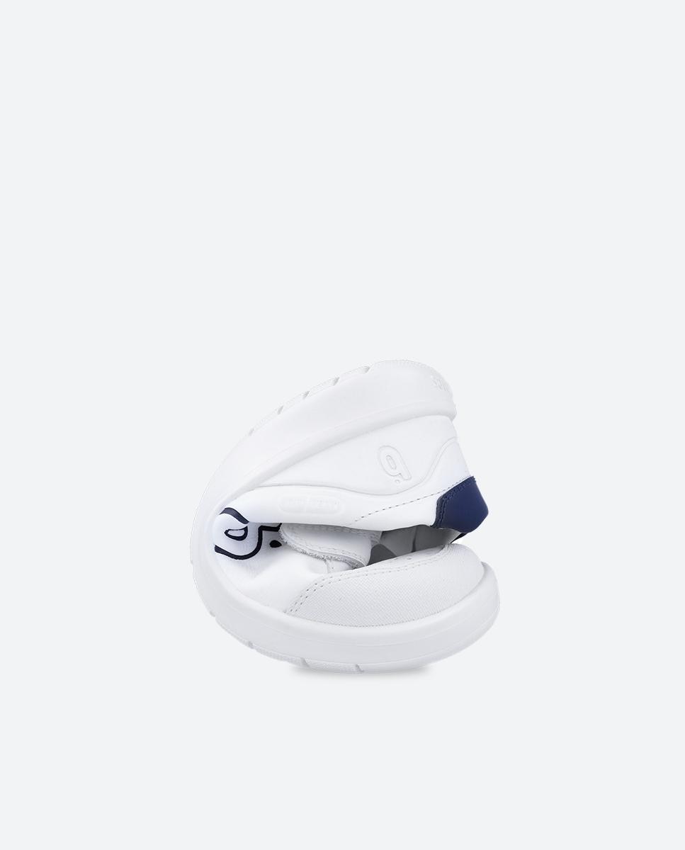 Zapatilla deportiva básica de niño en piel con doble velcro - Biomecanics - Azul Azul-3