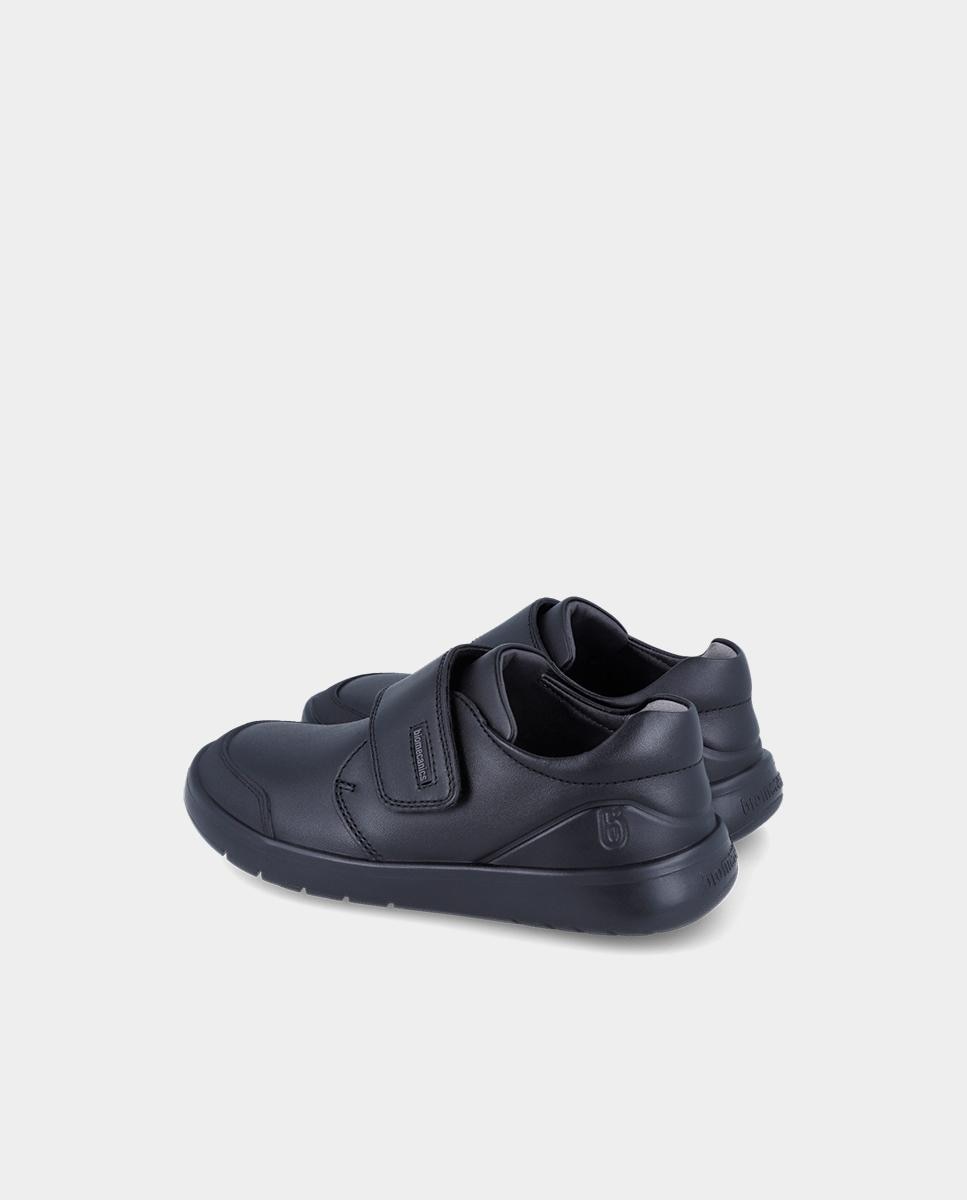 Zapatos de cordones de niños de piel respetuosos con el crecimiento natural del pie - Biomecanics - Negro Negro-5