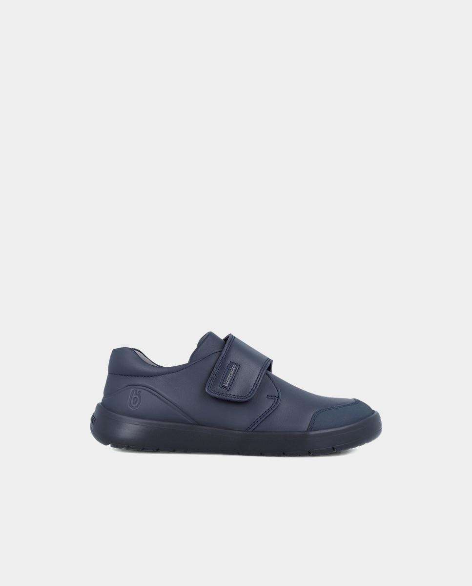 Zapatos de cordones de niños de piel respetuosos con el crecimiento natural del pie - Biomecanics - Azul marino Azul marino-1