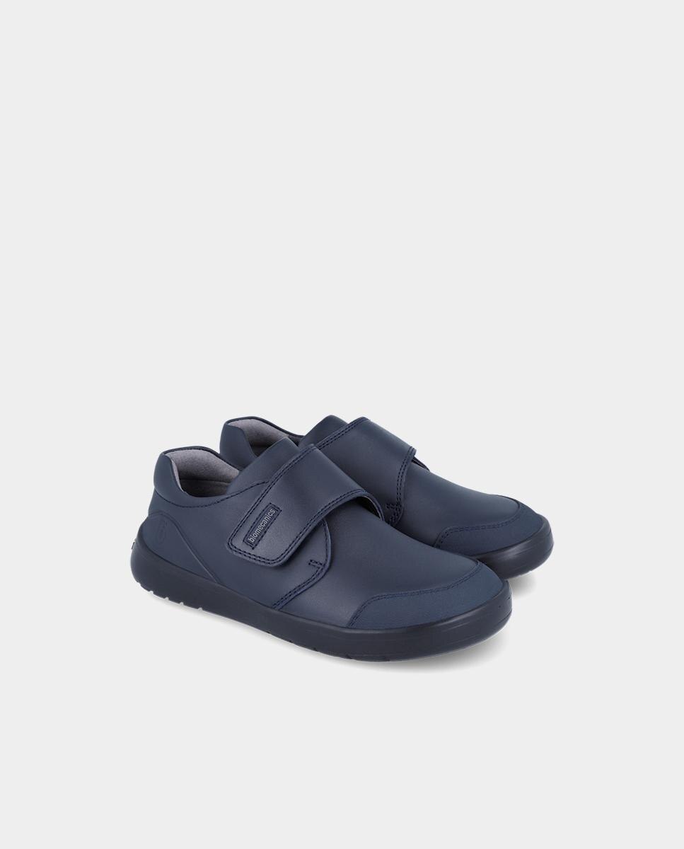 Zapatos de cordones de niños de piel respetuosos con el crecimiento natural del pie - Biomecanics - Azul marino Azul marino-2