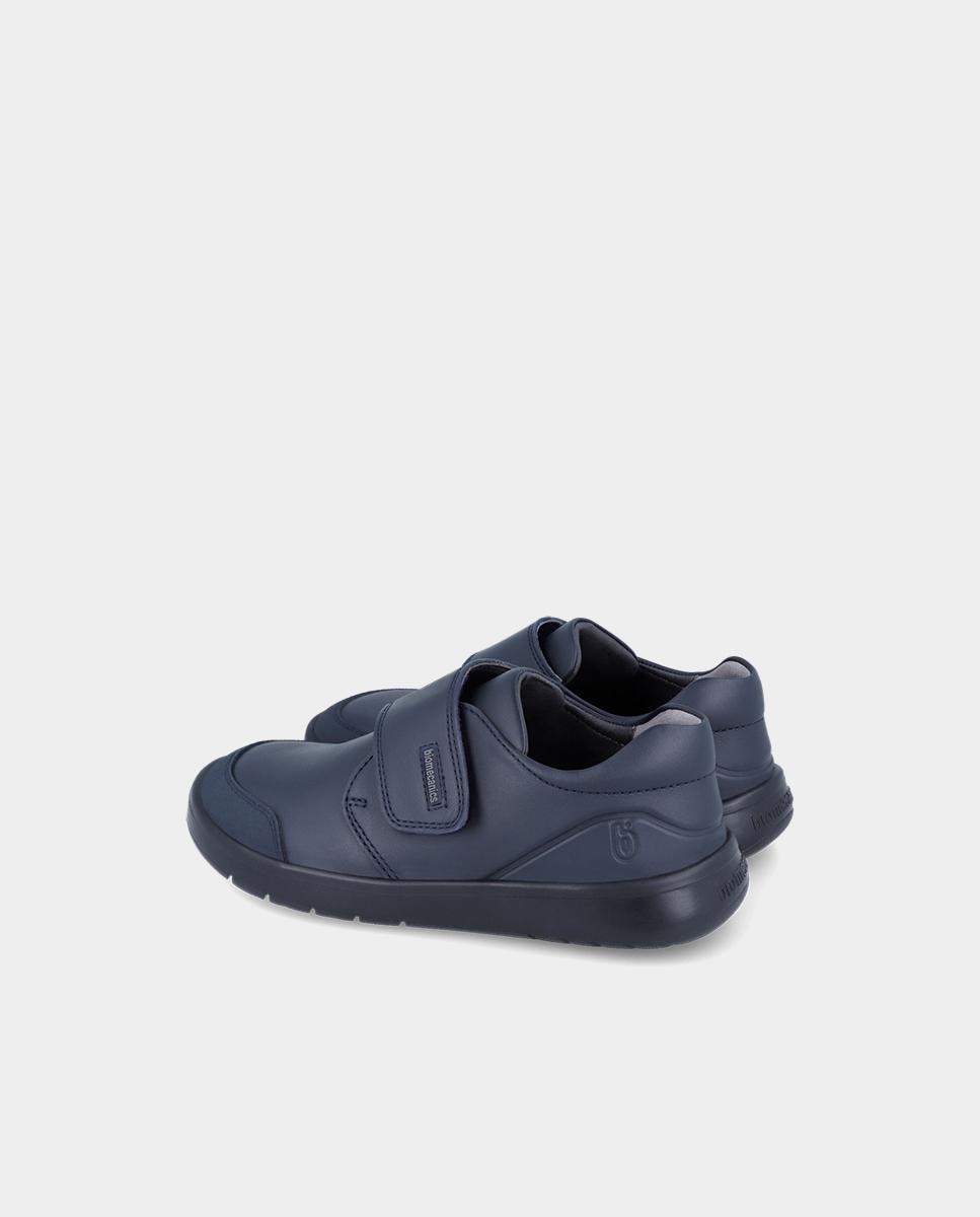 Zapatos de cordones de niños de piel respetuosos con el crecimiento natural del pie - Biomecanics - Azul marino Azul marino-5