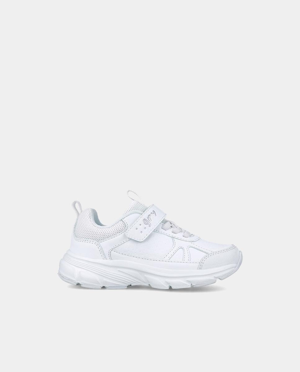 Zapatillas deportivas de niños con protección de puntera y cordones-cierre adherente - Garvalín - Blanco Blanco-1