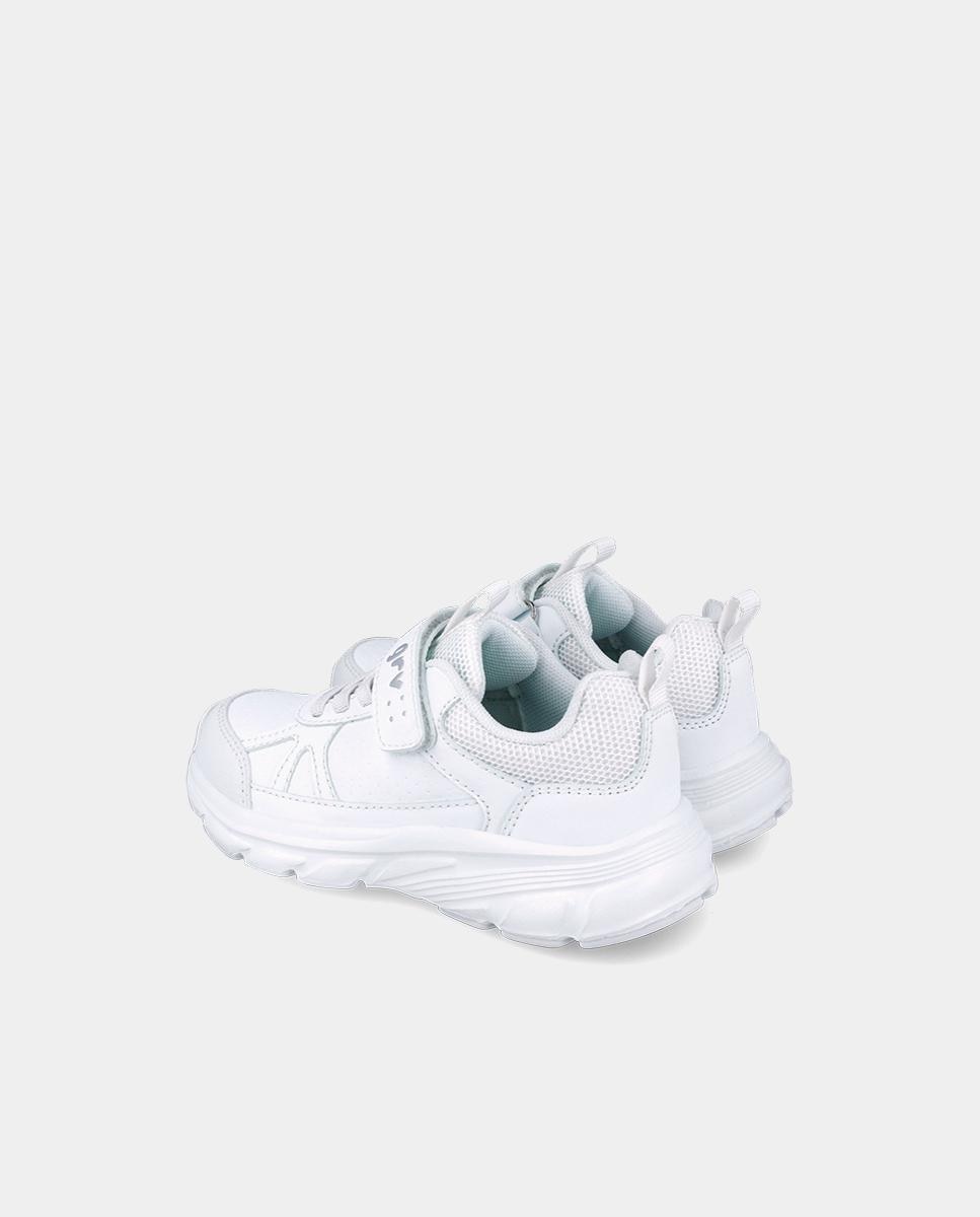 Zapatillas deportivas de niños con protección de puntera y cordones-cierre adherente - Garvalín - Blanco Blanco-3