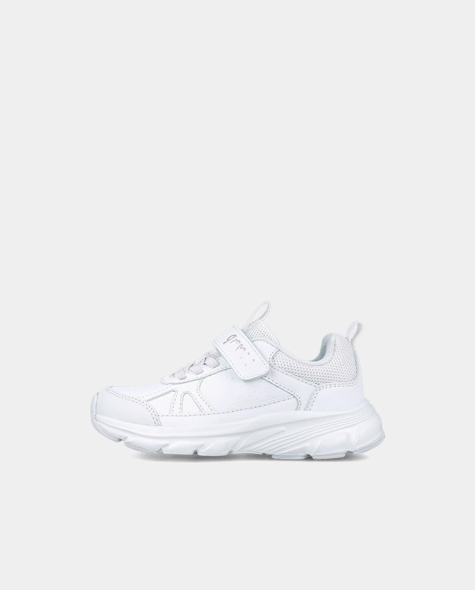 Zapatillas deportivas de niños con protección de puntera y cordones-cierre adherente - Garvalín - Blanco Blanco-5